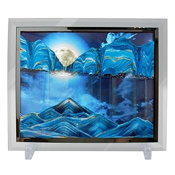 絵画　月 満月とイルカ - 250 × 250mm - S40 – 絵あそび